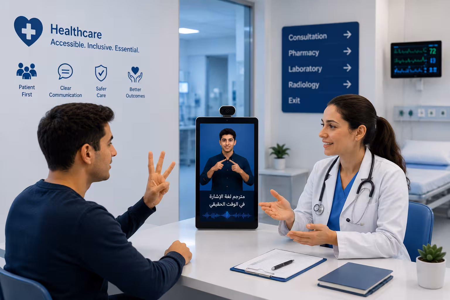 Healthcare professional using SignX
